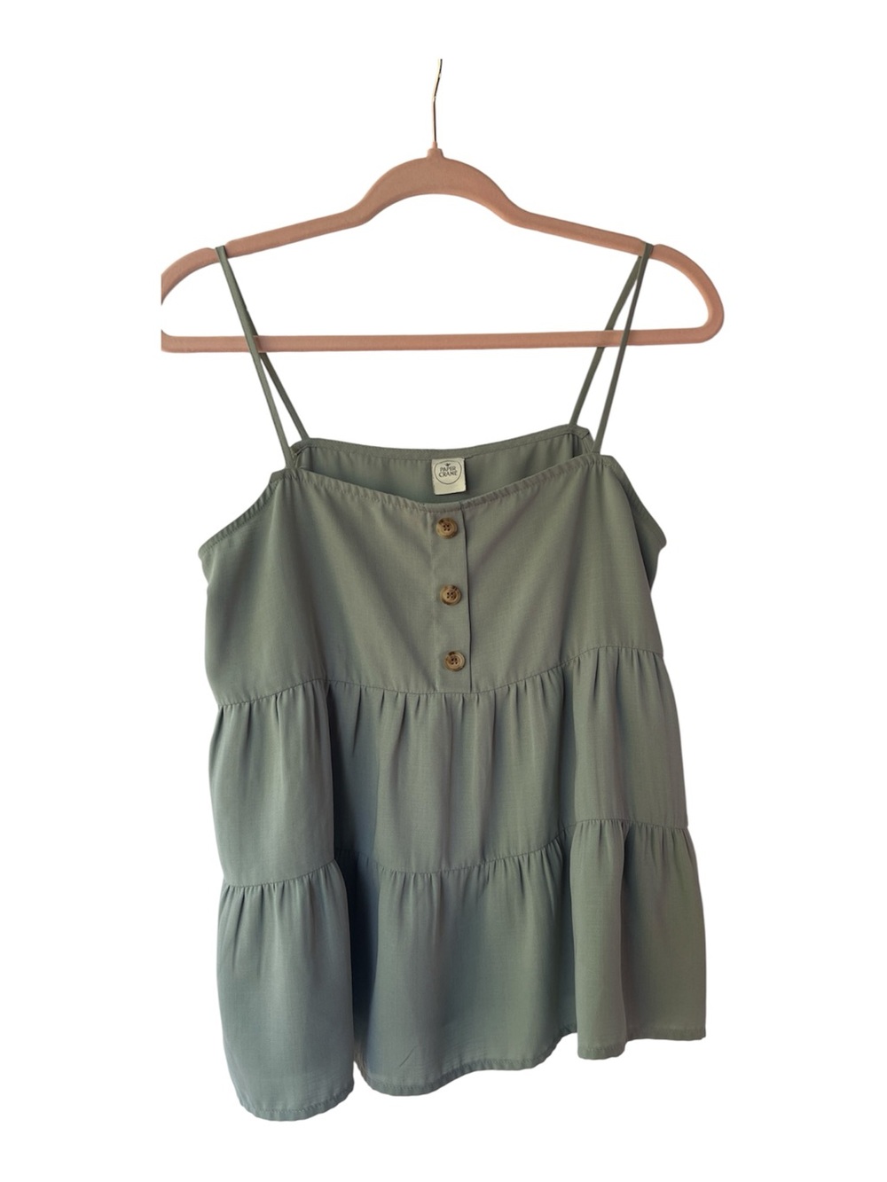 Paper Crane Tiered Spaghetti Strap Tank Top